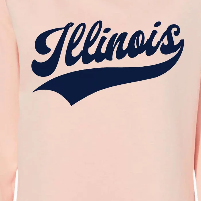 Illinois Retro Throwback Design Classic Womens California Wash Sweatshirt