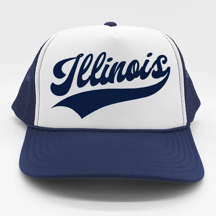 Illinois Retro Throwback Design Classic Trucker Hat