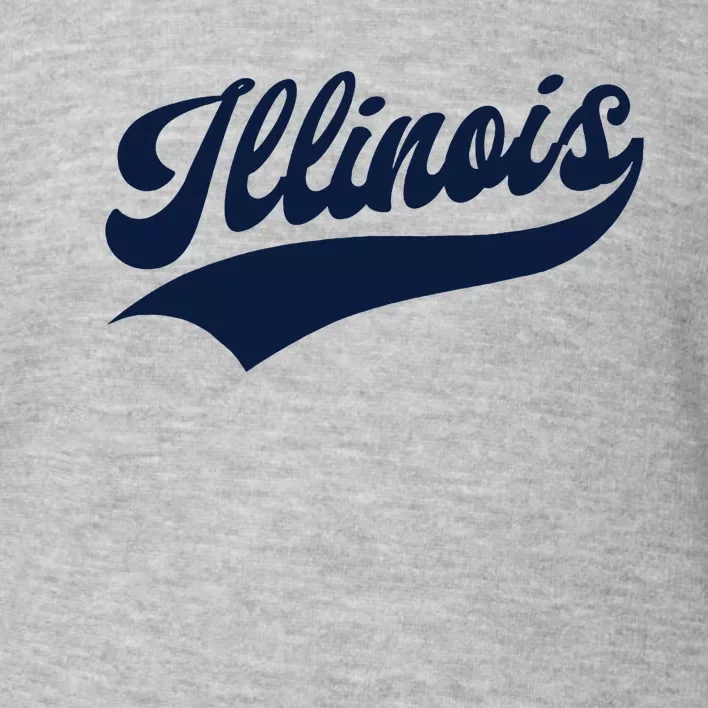 Illinois Retro Throwback Design Classic Toddler Sweatshirt