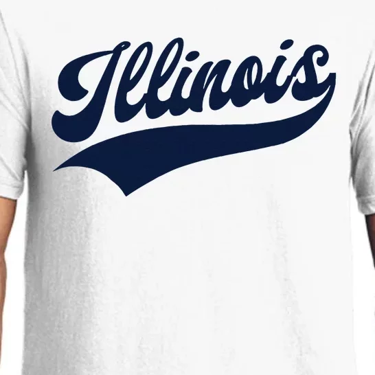 Illinois Retro Throwback Design Classic Pajama Set