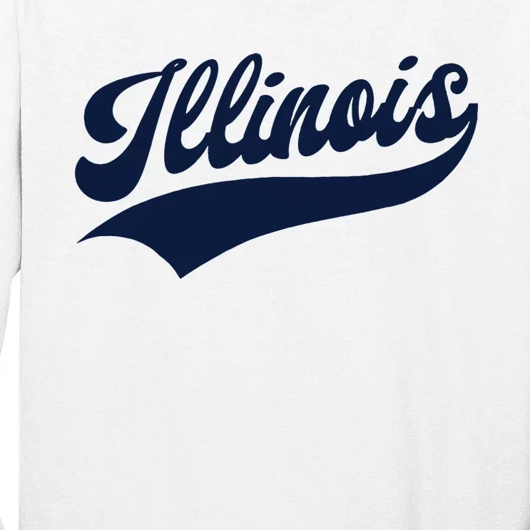 Illinois Retro Throwback Design Classic Tall Long Sleeve T-Shirt