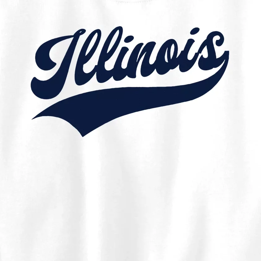 Illinois Retro Throwback Design Classic Kids Sweatshirt