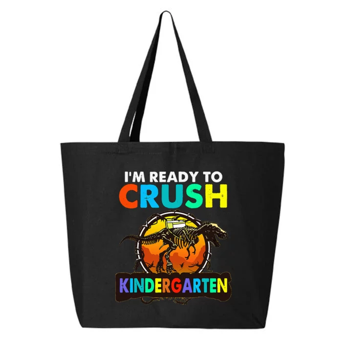 im ready to crush kindergarten back to school dinosaur 25L Jumbo Tote