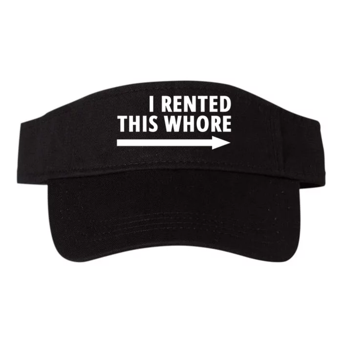 I Rented This Whore Funny Offensive Saying Valucap Bio-Washed Visor