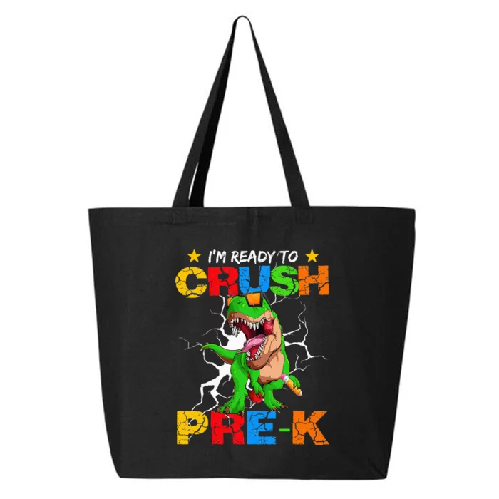 I'm Ready To Crush Prek T Rex Dinosaur Back To School 25L Jumbo Tote