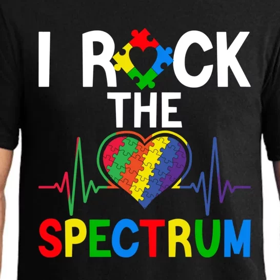 I Rock The Spectrum Autism Awareness Day Puzzle Heart Piece Gift Pajama Set