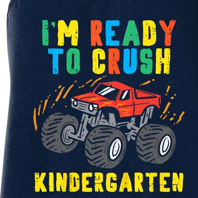 Im Ready To Crush Kindergarten Monster Truck First Day Boy Women's Racerback Tank