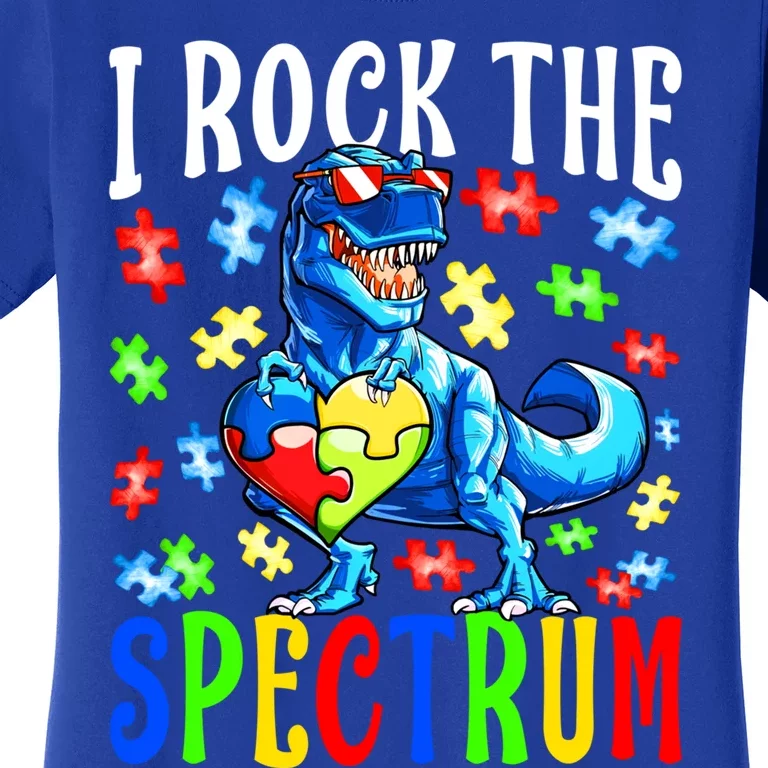 I Rock The Spectrum Autism Awareness Dinosaur Cool Gift Women's T-Shirt