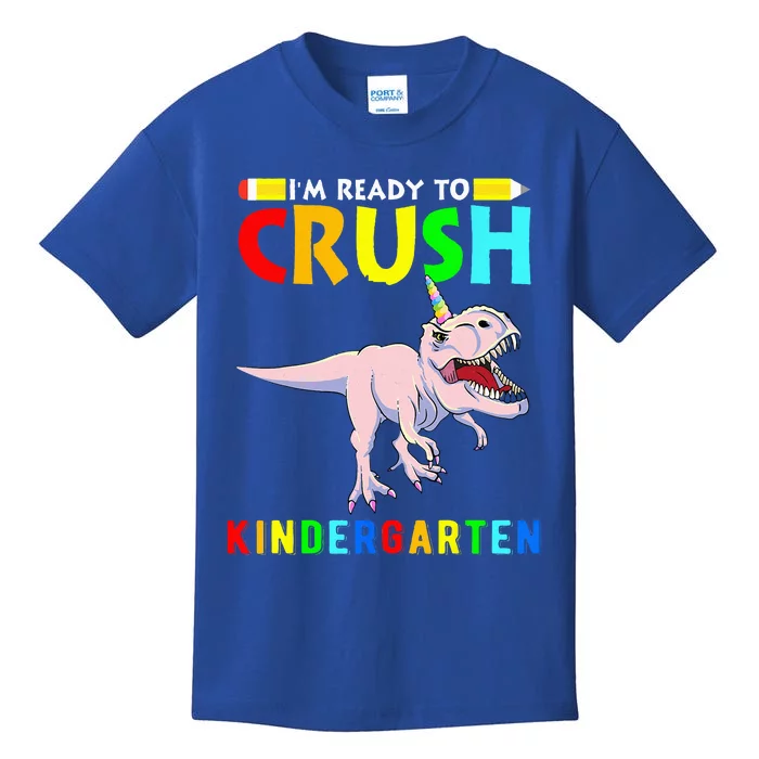 Im Ready To Crush Kindergarten Unicorn Dinosaur Kids T-Shirt