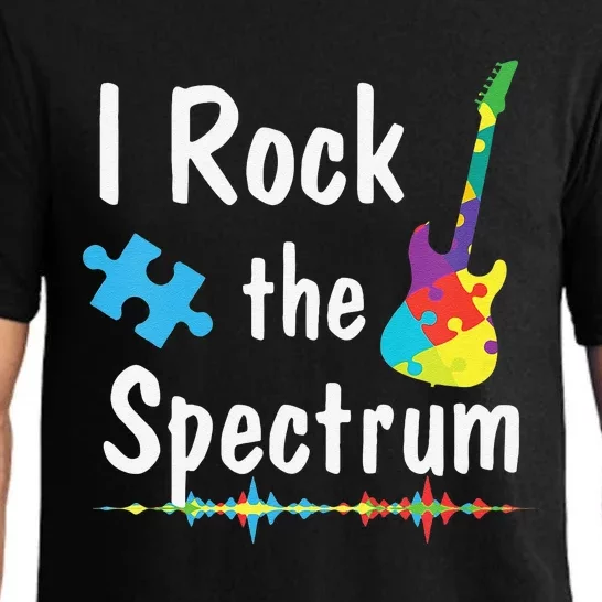 I Rock The Spectrum Autism Awareness Electric Guitar Pajama Set