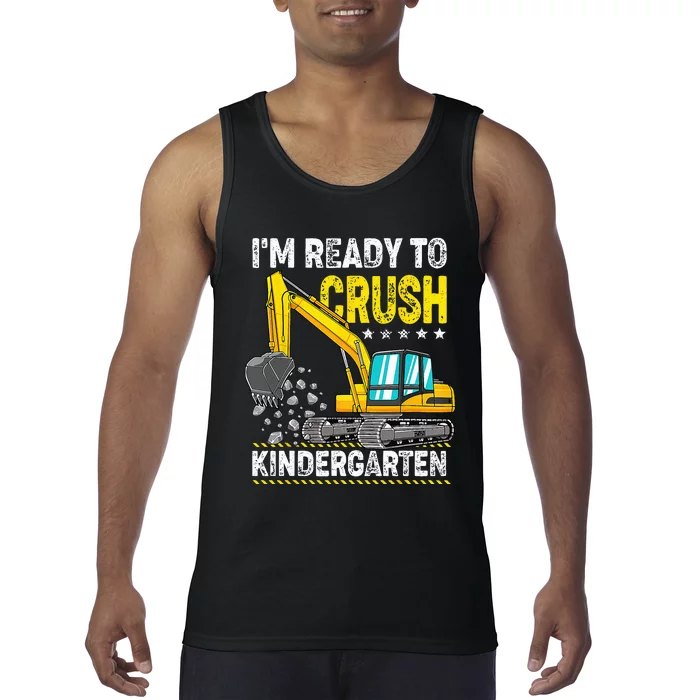 Im Ready To Crush Kindergarten Construction Vehicle Tank Top