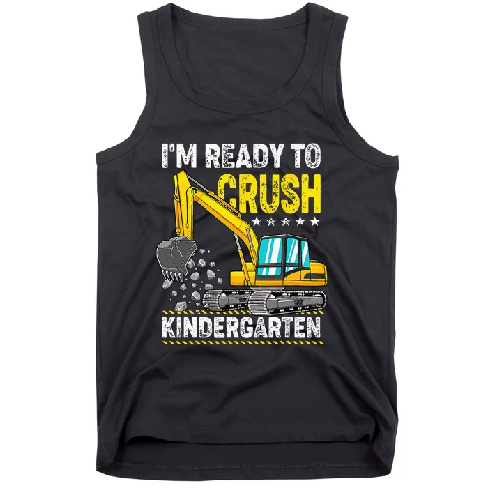 Im Ready To Crush Kindergarten Construction Vehicle Tank Top