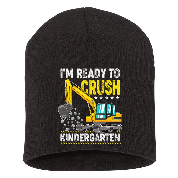 Im Ready To Crush Kindergarten Construction Vehicle Short Acrylic Beanie