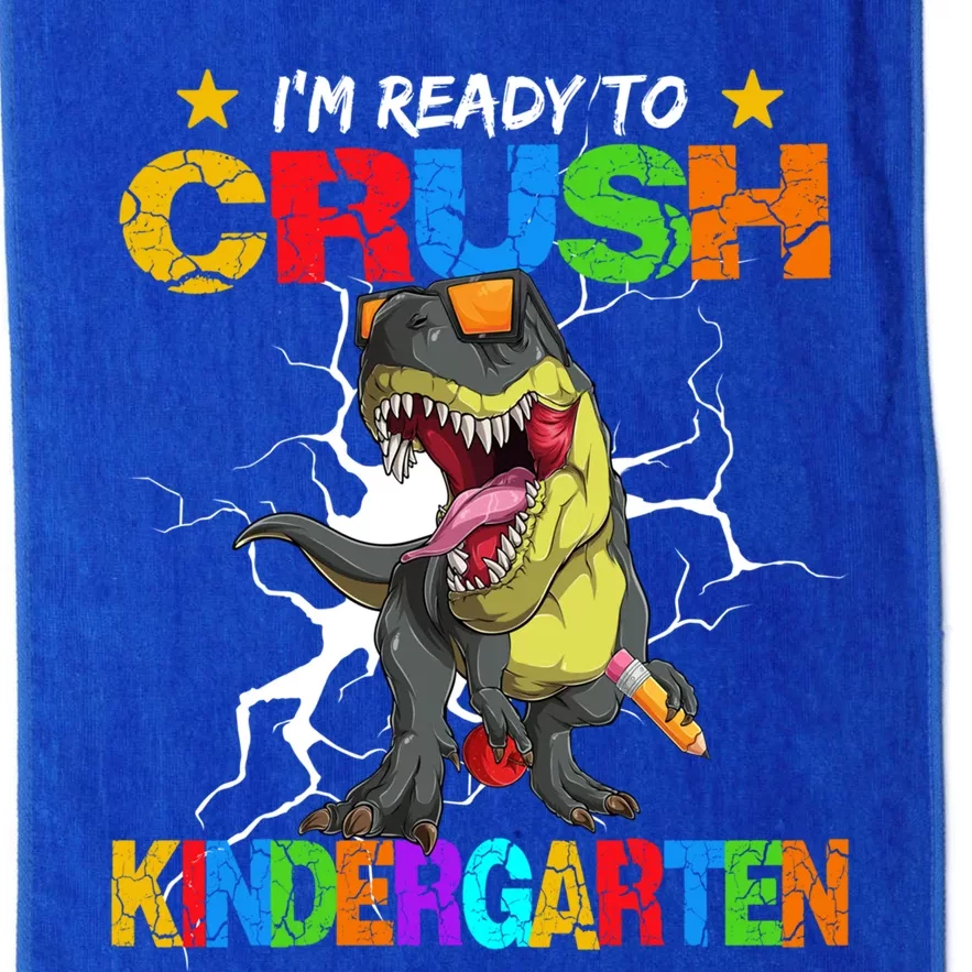 I'm Ready To Crush Kindergarten Dinosaur Back To School Gift Platinum Collection Golf Towel