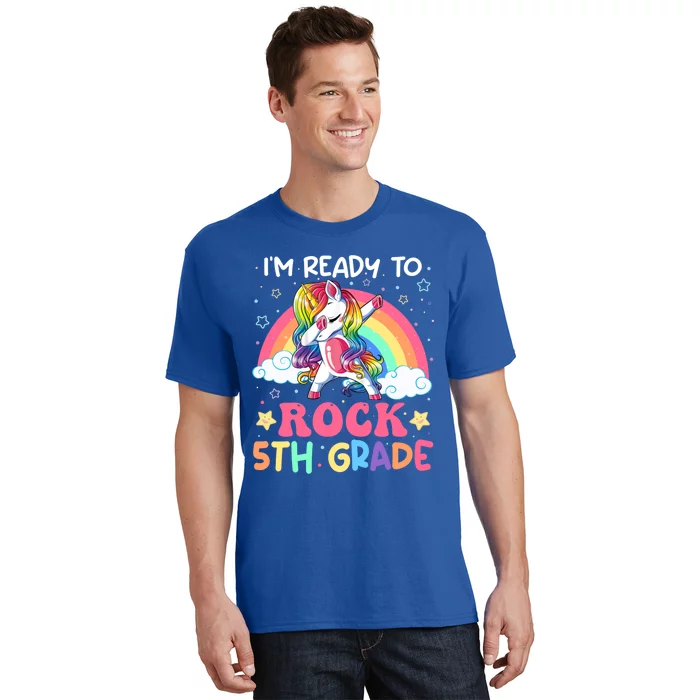 Im Ready To Rock 5Th Grade Unicorn 100 Days Of Fifth Grade Great Gift T-Shirt