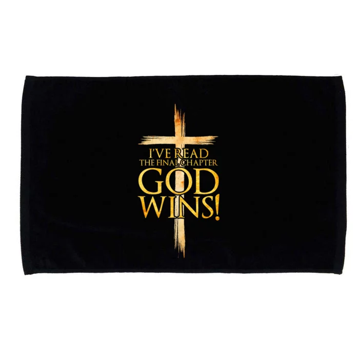 IVe Read The Final Chapter God Wins Christian Faith Cross Microfiber Hand Towel