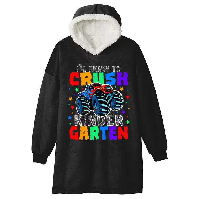 I'm Ready to Crush Kindergarten Monster Truck Hooded Wearable Blanket