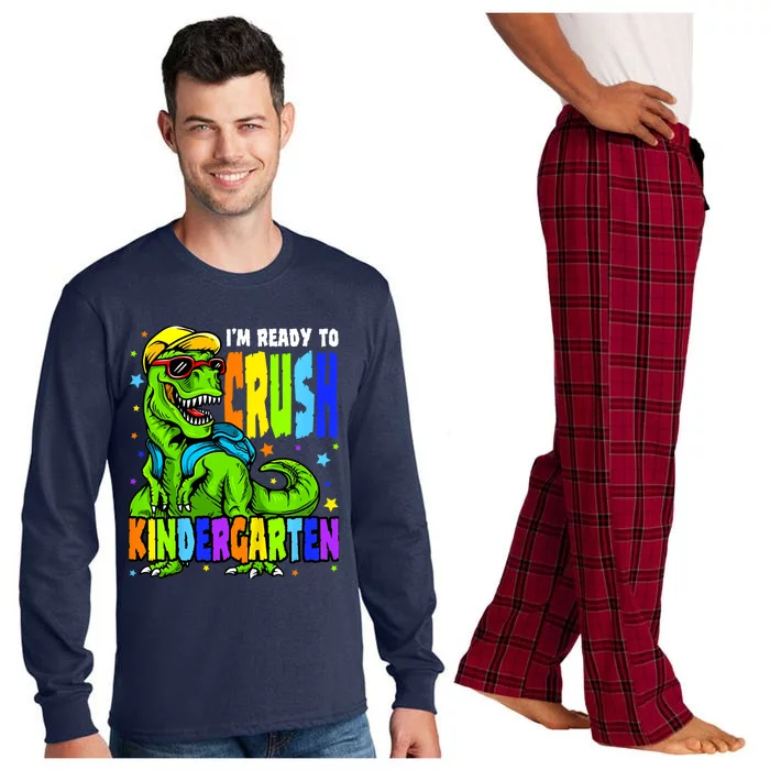 I'm Ready to Crush Kindergarten Dinosaur 1st Day of School Long Sleeve Pajama Set