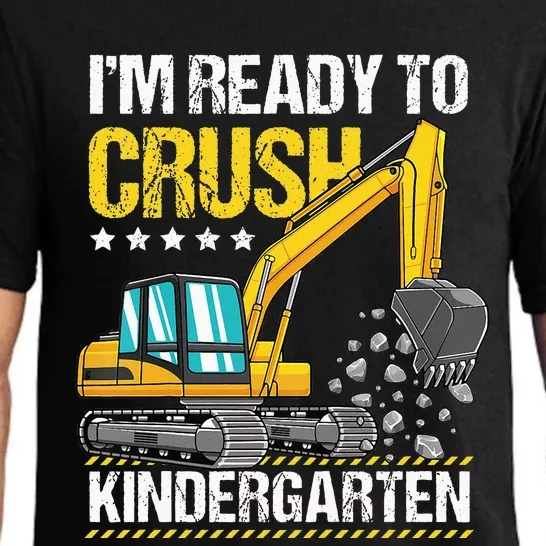 I'm Ready To Crush Kindergarten Construction Vehicle Pajama Set