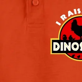 I Raise Tiny Dinosaurs Chicken Lover Gift Dry Zone Grid Performance Polo