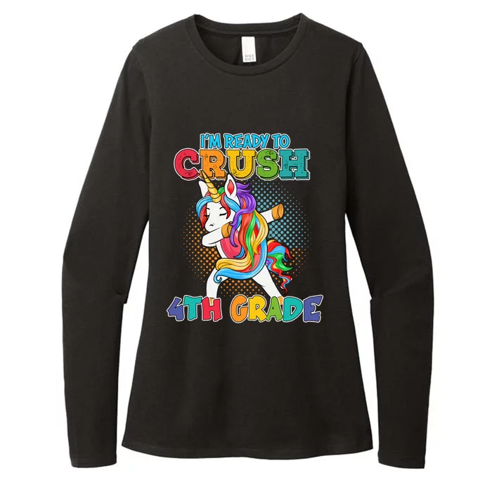 Im Ready To Crush 4Th Grade Unicorn Back To School Great Gift Womens CVC Long Sleeve Shirt