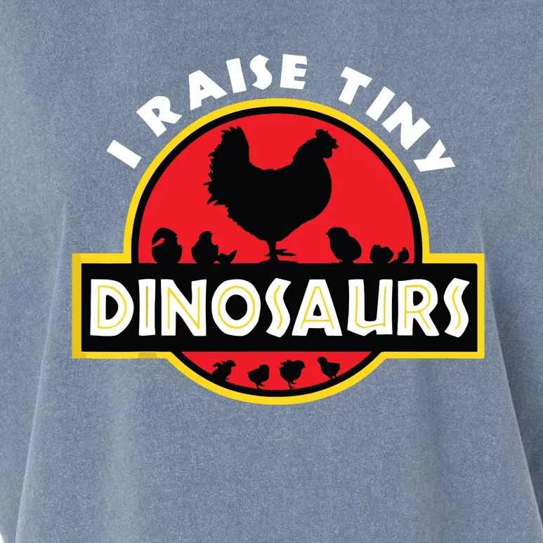 I Raise Tiny Dinosaurs Chicken Lover Garment-Dyed Women's Muscle Tee