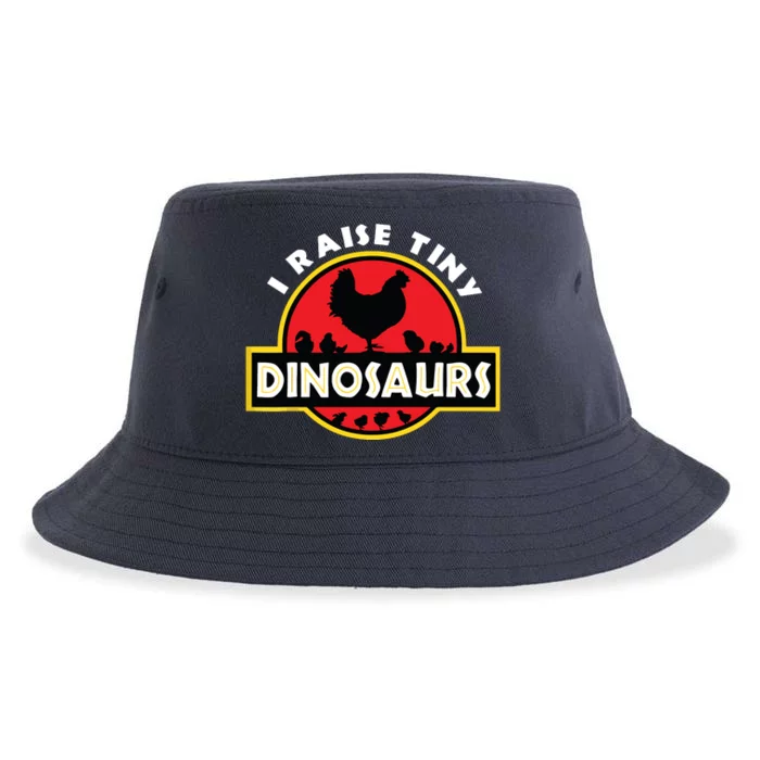 I Raise Tiny Dinosaurs Chicken Lover Sustainable Bucket Hat