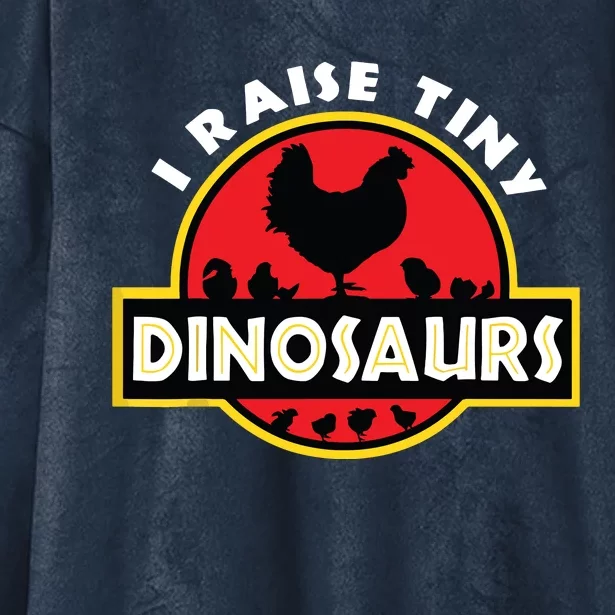 I Raise Tiny Dinosaurs Chicken Lover Hooded Wearable Blanket