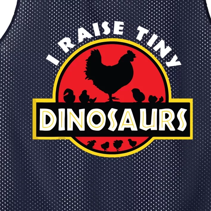 I Raise Tiny Dinosaurs Chicken Lover Mesh Reversible Basketball Jersey Tank