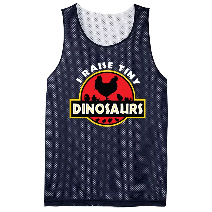 I Raise Tiny Dinosaurs Chicken Lover Mesh Reversible Basketball Jersey Tank