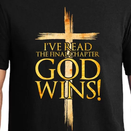 IVe Read The Final Chapter God Wins Christian Faith Cross Pajama Set