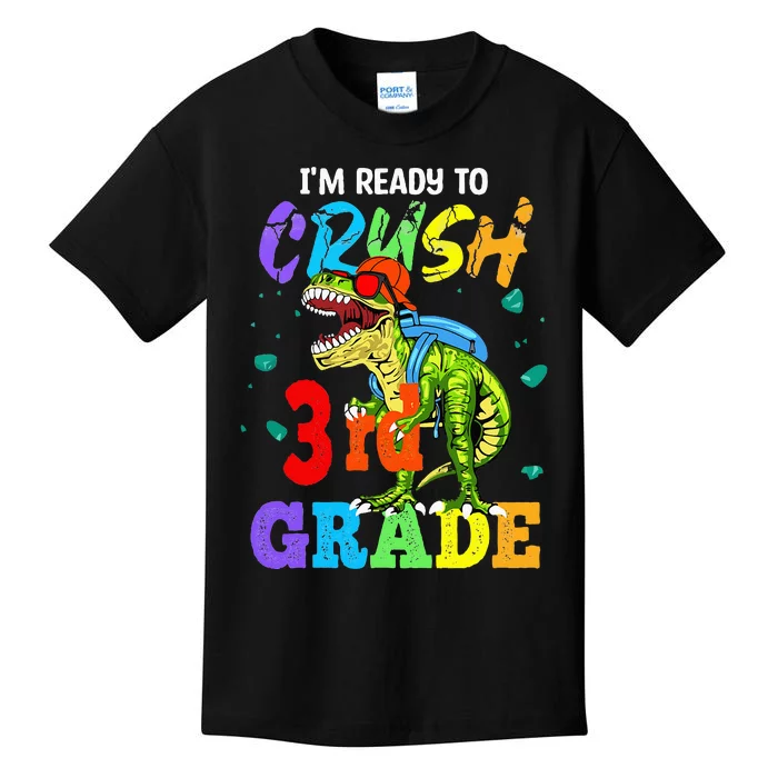 I'm Ready To Crush 3rd Grade Dinosaur Back To School Kids T-Shirt