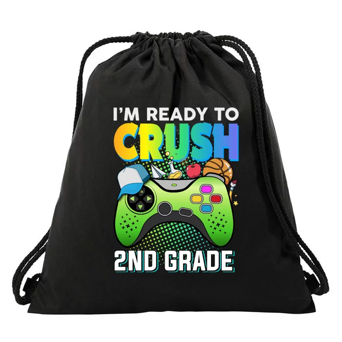 Im Ready To Crush 2nd Grade Back To School Video Game Boy Gift Drawstring Bag