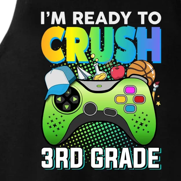 Im Ready To Crush 3rd Grade Back To School Video Game Boy Gift Ladies Tri-Blend Wicking Tank