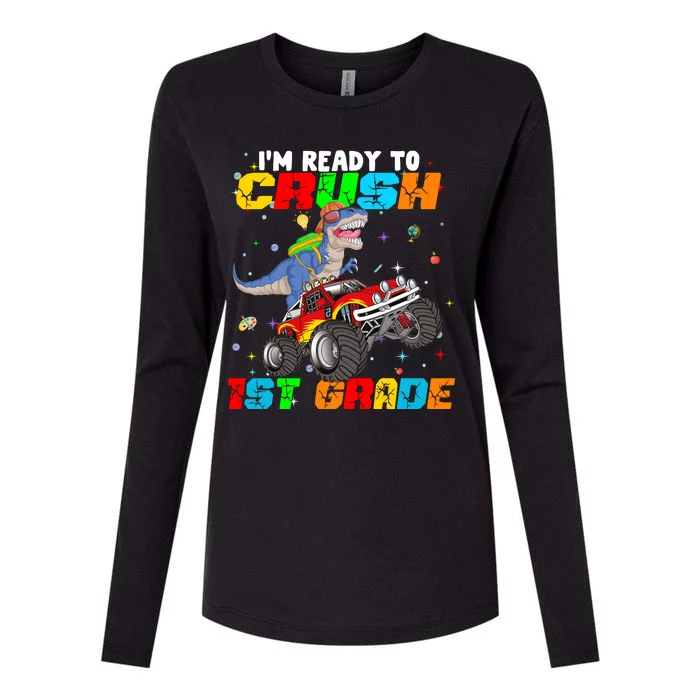 I'm Ready To Crush 1st Grade Womens Cotton Relaxed Long Sleeve T-Shirt