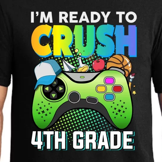 Im Ready To Crush 4th Grade Back To School Video Game Boy Gift Pajama Set