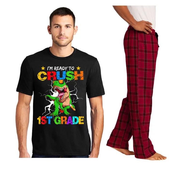 I'm Ready To Crush 1st Grade T Rex Dinosaur Back To School Pajama Set