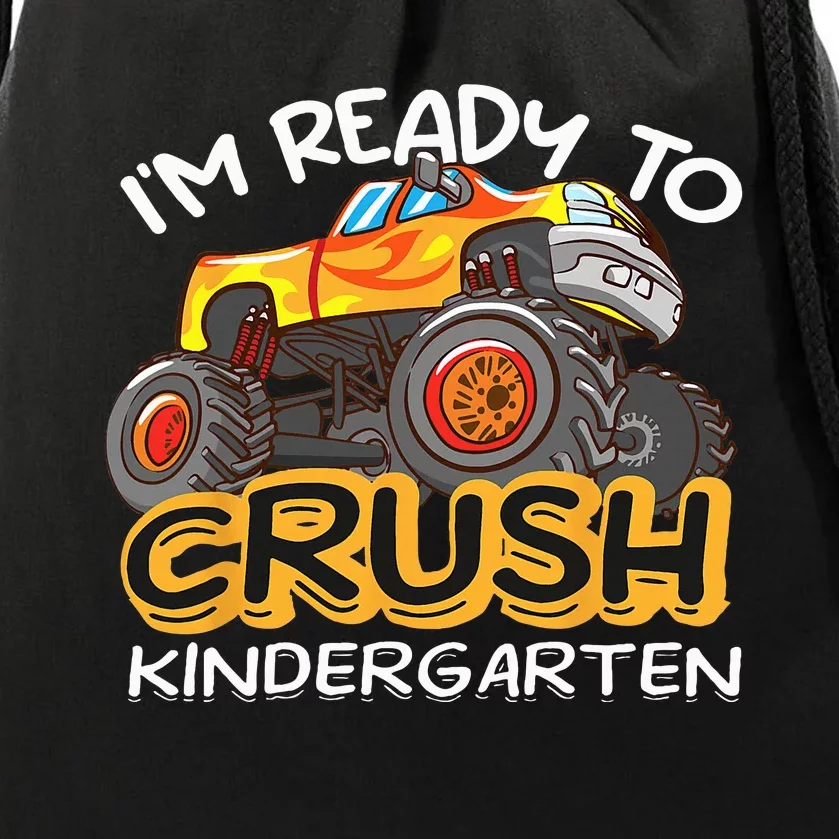 Im Ready To Crush Kindergarten Dinosaur First Day Of School Drawstring Bag