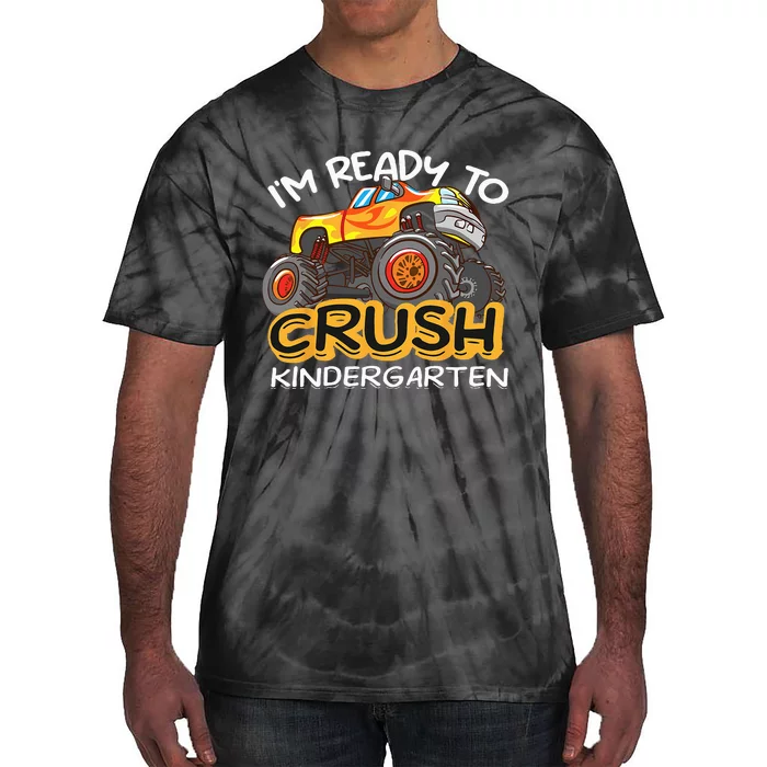 Im Ready To Crush Kindergarten Dinosaur First Day Of School Tie-Dye T-Shirt