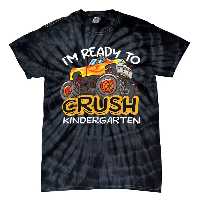 Im Ready To Crush Kindergarten Dinosaur First Day Of School Tie-Dye T-Shirt