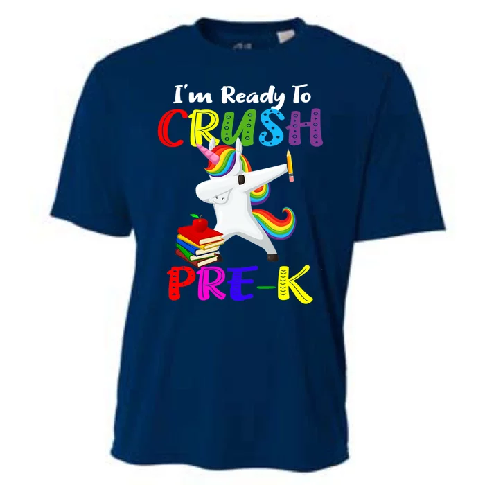 I'm Ready To Crush Pre K Tee Dabbing Unicorn Pre School Pre K Cooling Performance Crew T-Shirt