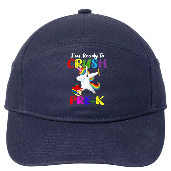 I'm Ready To Crush Pre K Tee Dabbing Unicorn Pre School Pre K 7-Panel Snapback Hat