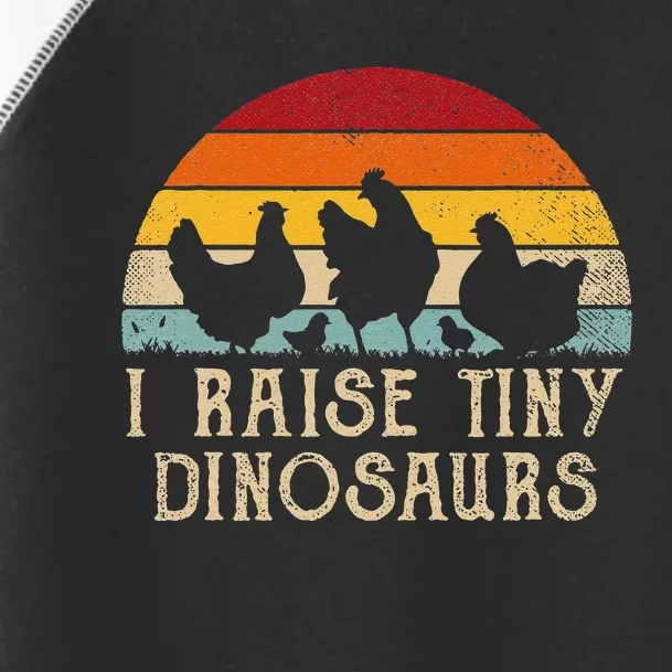 I Raise Tiny Dinosaurs Funny Backyard Chicken Farmer Joke Toddler Fine Jersey T-Shirt