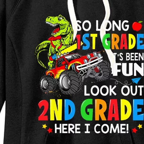 I'm Ready To Crush 2nd Grade T Rex Dinosaur Back To School Women's Fleece Hoodie