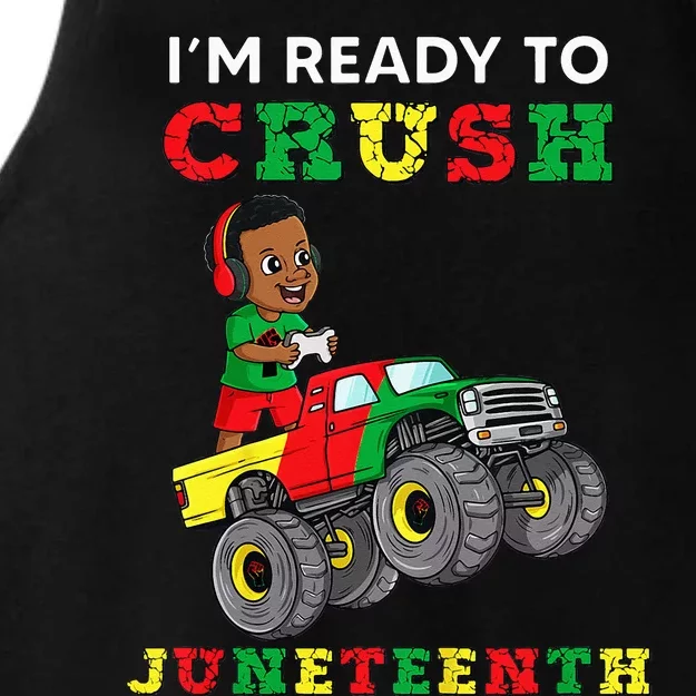 I'm Ready To Crush Juneteenth Funny Gamer Ladies Tri-Blend Wicking Tank