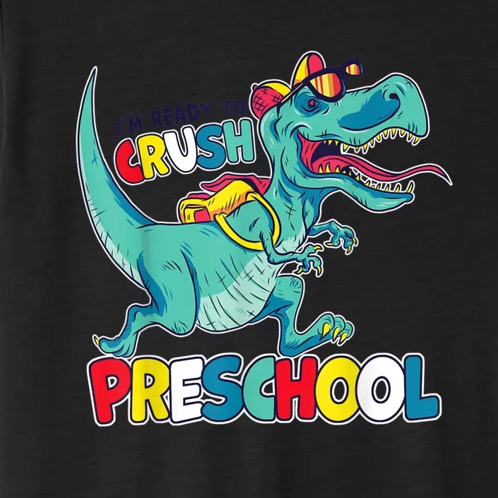 Im Ready To Crush Preschool Comic Style TRex Dinosaur Boy ChromaSoft Performance T-Shirt