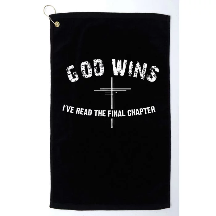 I read the final chapter God Wins Christian Faith Bible Platinum Collection Golf Towel