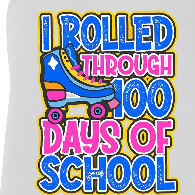 I Rolled Through 100 Days Of School Skate 100 Days Women's Racerback Tank