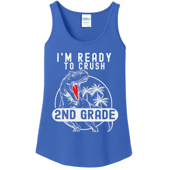 Im Ready To Crush 2nd Grade Dinosaur T Rex Back To School Ladies Essential Tank