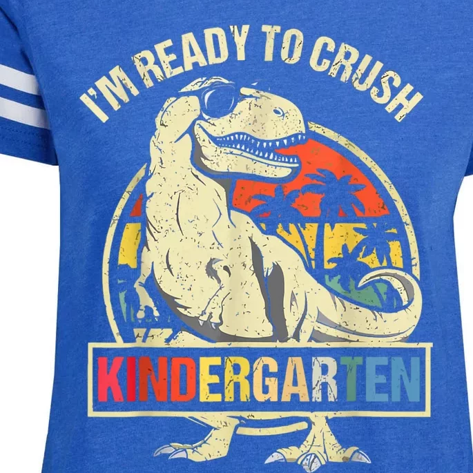 IM Ready To Crush Kindergarten Dino Dinosaur Rex Enza Ladies Jersey Football T-Shirt